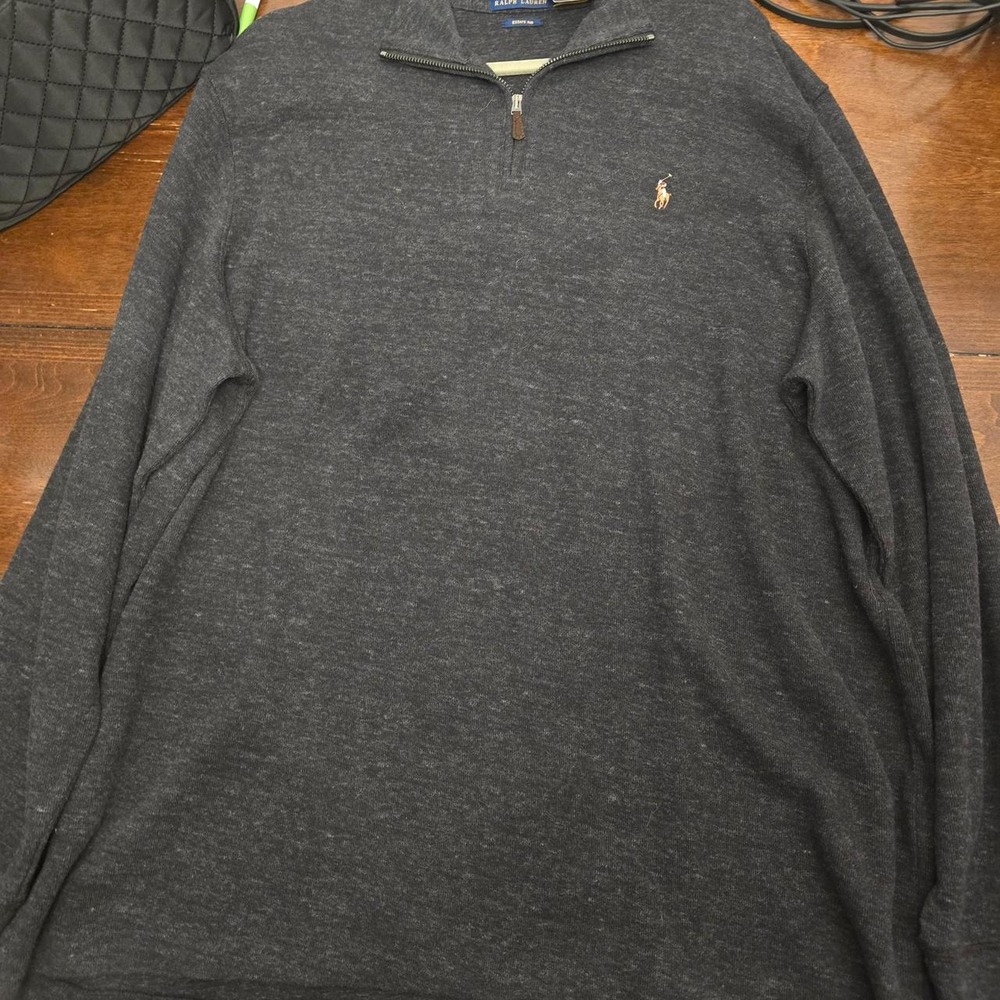Polo Ralph Lauren Estate-Rib Quarter-Zip Pullover Sweater